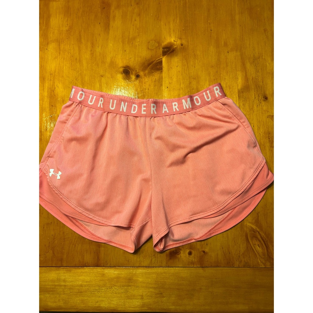 Under Armour Play Up Shorts Y2K Training Pink Coral Athletic Running Gym Sporty